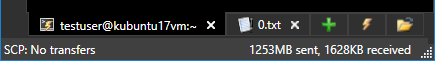 SmarTTY showing multiple terminal tabs open within a single SSH connection